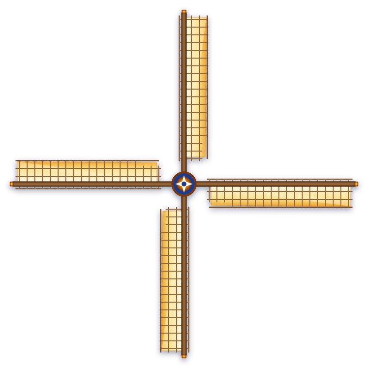 Rotating Windmill Sails